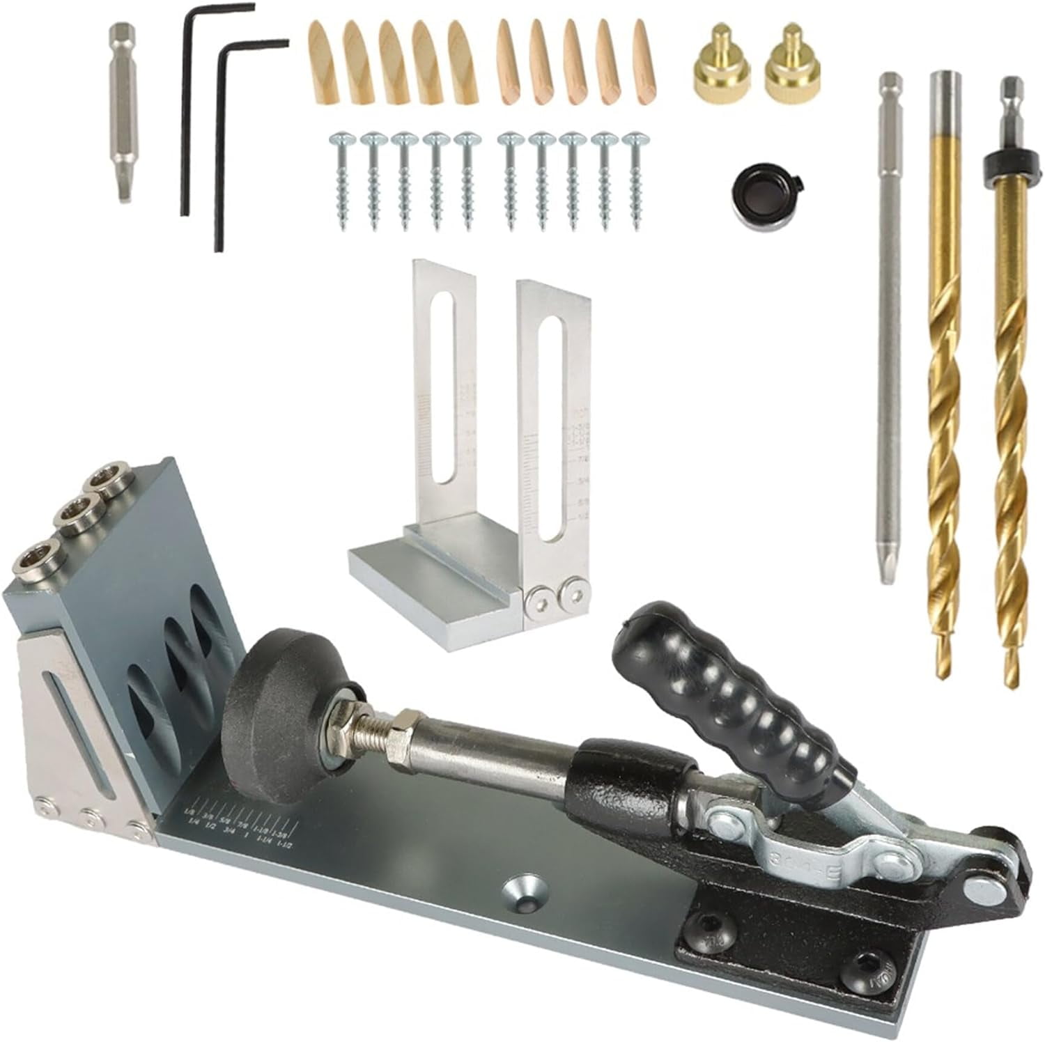 Pocket hole jig kit professional and upgraded allmetal pocket screw