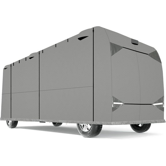 ALL-CARB RV Cover Camper Cover Top 4 Layers of Non-Woven Fabric Side 3 Layers of Non-Woven Fabric Replacement for Class A 33 Feet- 37 Feet
