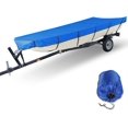 thumbnail image 1 of ALL-CARB Trailerable Boat Cover - 210D Marine Grade Polyester Mooring Cover Fits Jon Boats 16ft Long Beam Width up to 75in, 1 of 14
