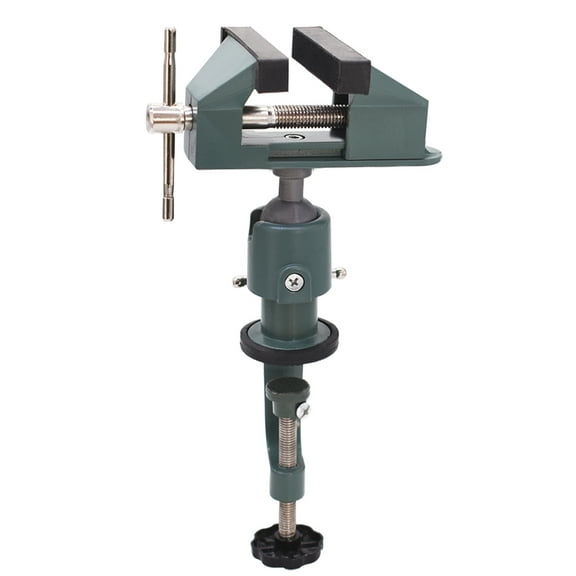 ALL-CARB Universal Table Vise 3 Inch Aluminum Swivel 360 Rotating for Holding Small Part