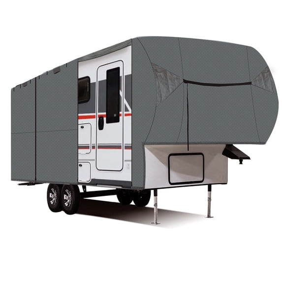 ALL-CARB Waterproof 5TH Wheel RV Motorhome Camper Storage Cover 26'-29' FT with Zipper