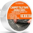 thumbnail image 1 of Carpet Tile Tape Double Sided 2in x 90ft Heavy Duty Rug Tape Residue Free Indoor Outdoor All Flooring Now, 1 of 9