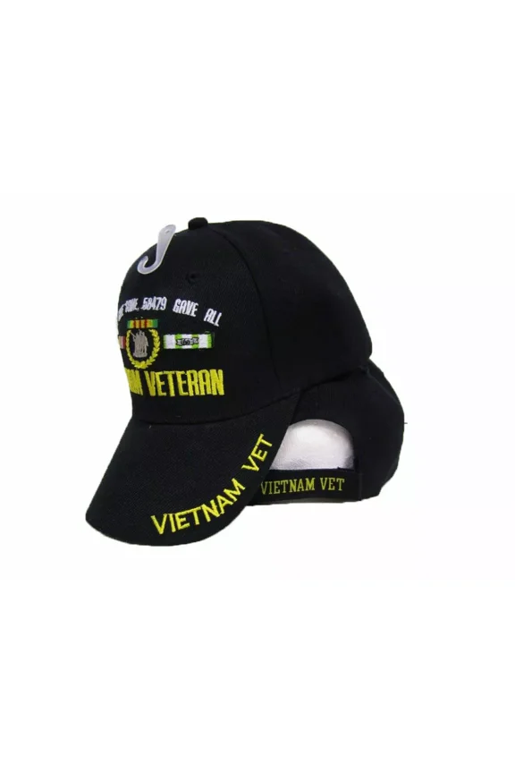 ALL GAVE SOME, 58479 GAVE ALL VIETNAM VETERAN BALL CAP HAT BLACK