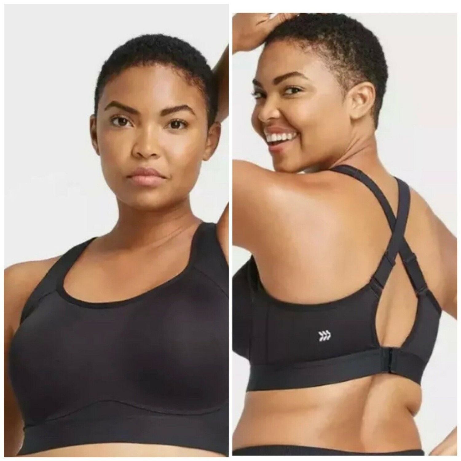ALL IN MOTION Women's Plus Size High Support Convertible Strap Bra In Black,  42D 