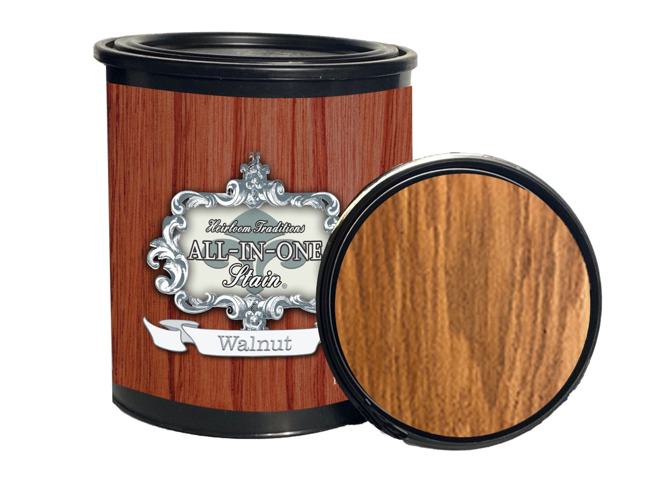 ALLINONE Gel Stain, Oil Based with Topcoat, no Sanding Required, Walnut, 32oz