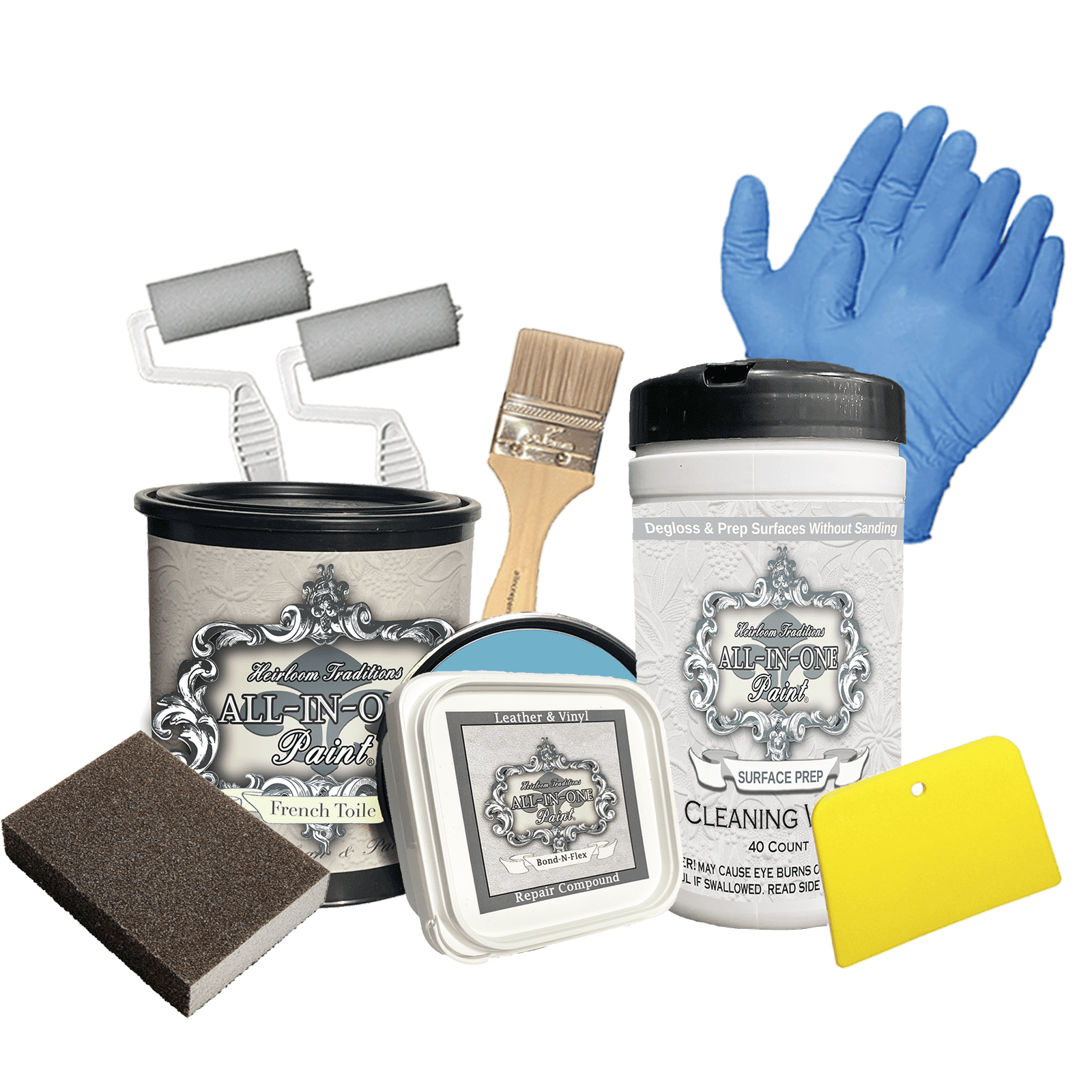 ALL IN ONE Paint Bond N Flex Vinyl Leather Repair Kit Putty