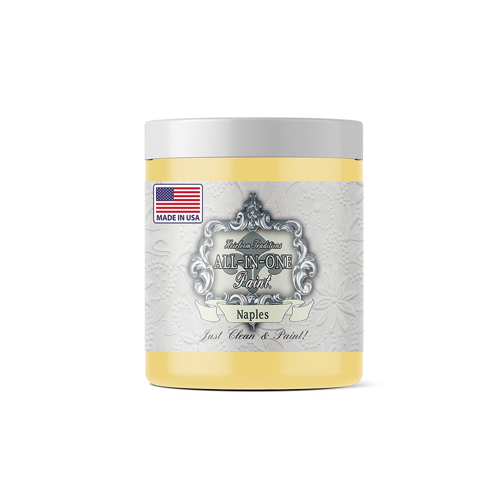 ALLINONE Paint, Naples (Sunny Yellow), 8 Fl Oz Sample. Durable
