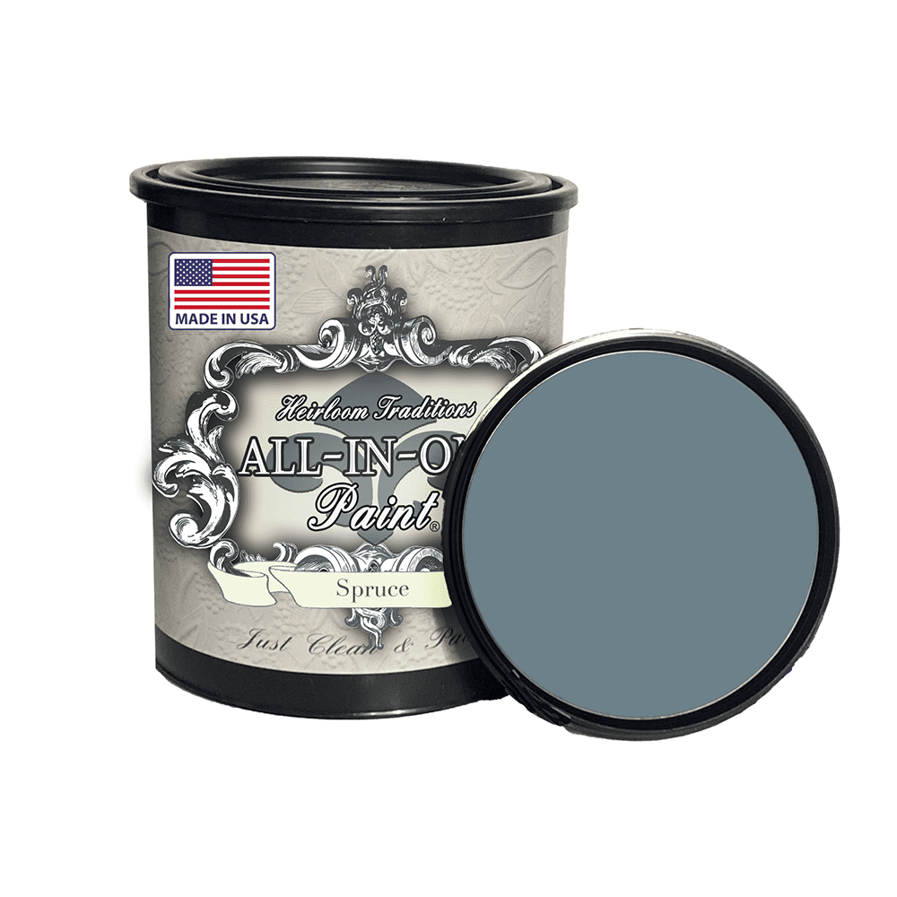 ALLINONE Paint, Spruce (Gray Green), 32 Fl Oz Quart. Durable