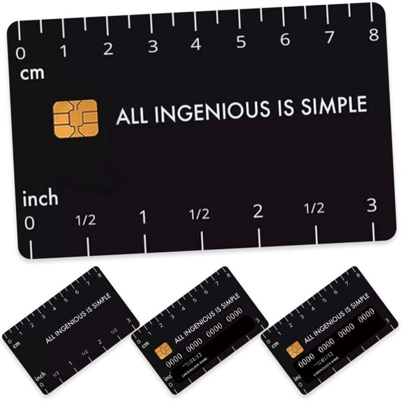 ALL INGENIOUS IS SIMPLE Credit Card Sticker,Debit Card Skin Cover Stickers for Key, Debit, Credit, Bank Card Card Skin for Adults 4 Pack