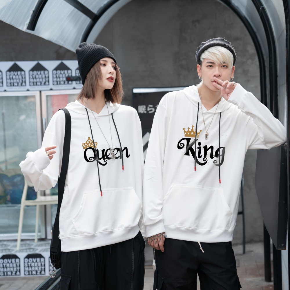 ALL King Queen Sweatshirt For Men Oversized Loose Women s Sweatshirt Walmart