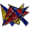 thumbnail image 1 of ALL MY WALLS Ash Carl 'Acute Angles' Abstract Metal Wall Art, 1 of 3