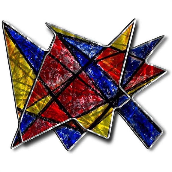 ALL MY WALLS Ash Carl 'Acute Angles' Abstract Metal Wall Art