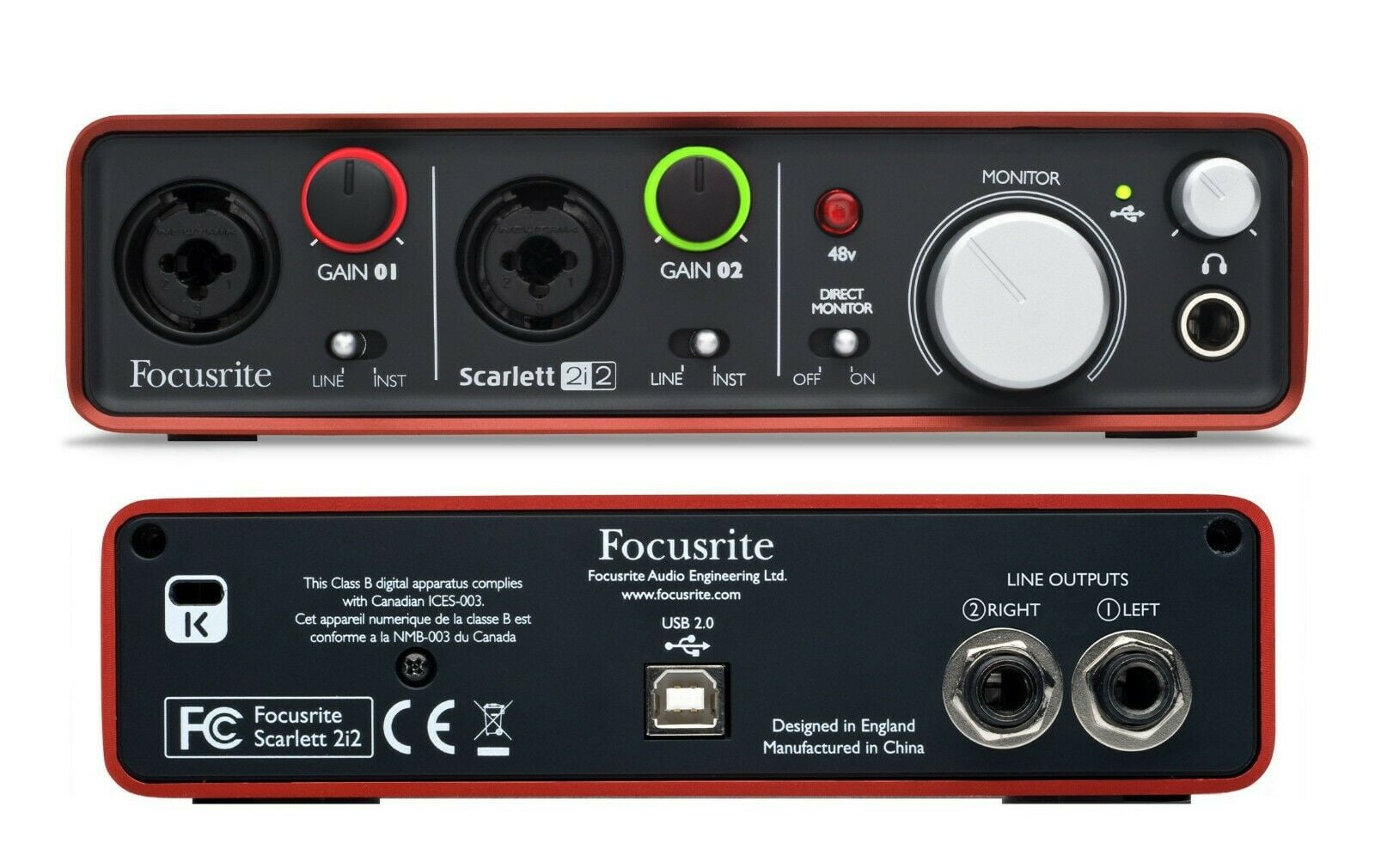 Focusrite Scarlett 2i2 USBインターフェース Focusrite Scarlett 2i2 USB Audio Interface | Sweetwater