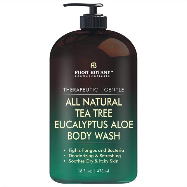 ALL Natural Tea Tree Body Wash Fights Body Odor, Athletes Foot, Jock