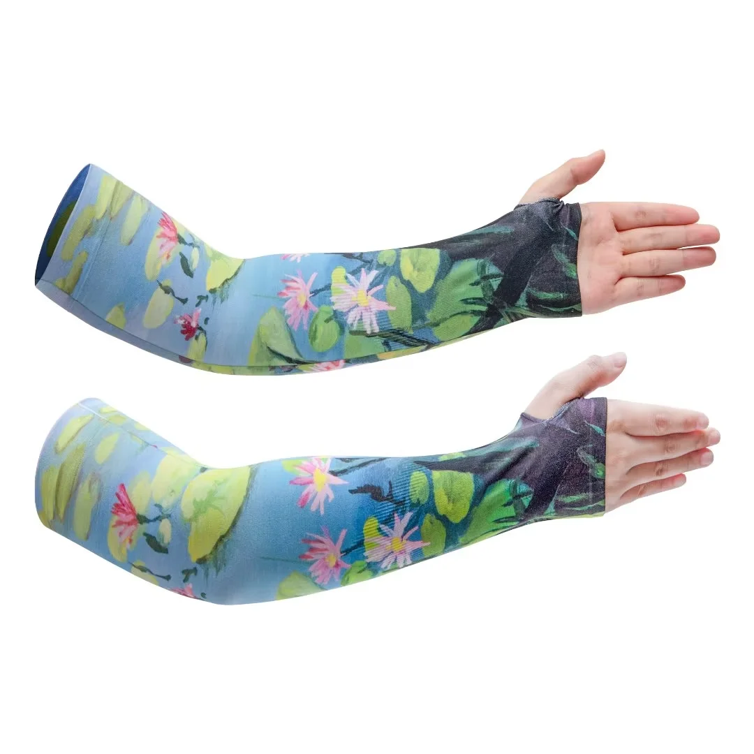 ALL PRIDE Arm Sleeves with Pattern, Cooling UV Protcetion Gardening Sleeves for Women Men, 1