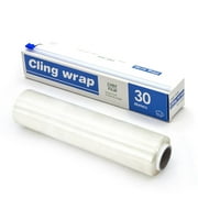 ALL PRIDE Cling Wrap Dispenser with Slide Cutter & A Roll of 100 SQ FT Plastic Wrap
