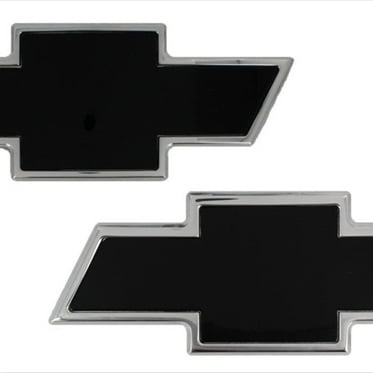 ALL SALES 96101KP 07-13 SILVERADO COMBO FRONT/REAR CHEVY BOWTIE GRILLE  EMBLEM W/BORDER-BLACK BOWTIE W/POLISHED BORDER