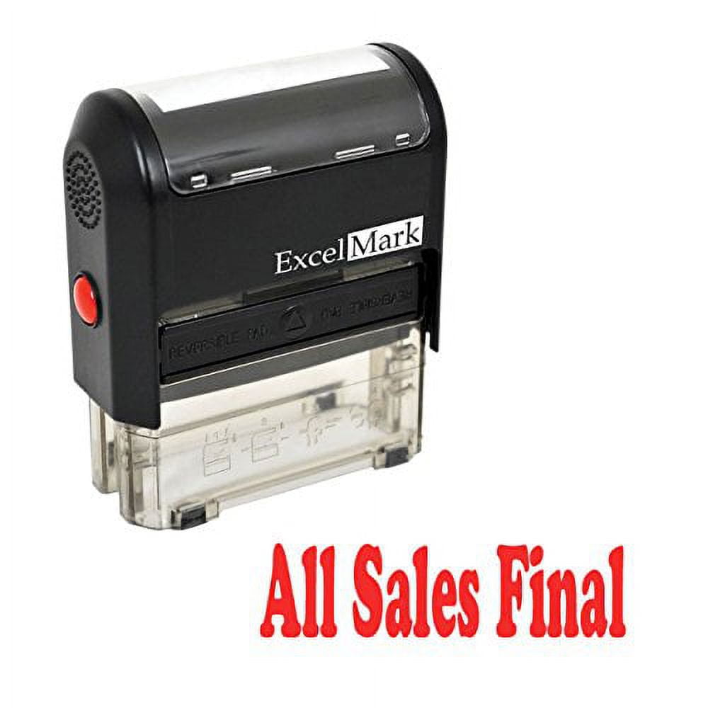 ALL SALES FINAL Self Inking Rubber Stamp Red Ink 42A1539WEB R