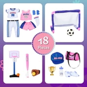 My Life As All Star Sports Play Set for 18-Inch Dolls, 18 Pieces