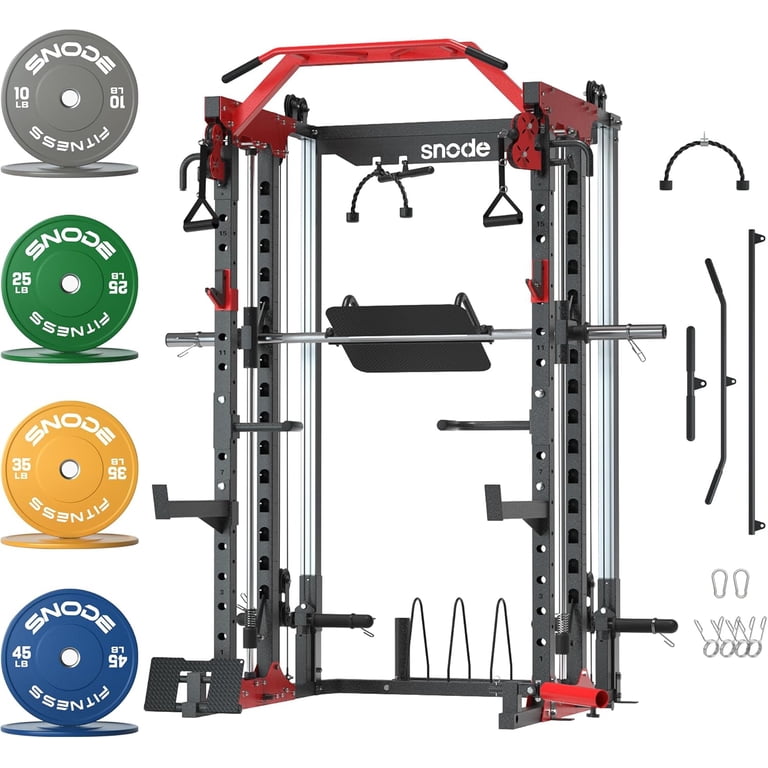 ALL10 Smith Machine for Home Gym, Power Rack with Cable Crossover