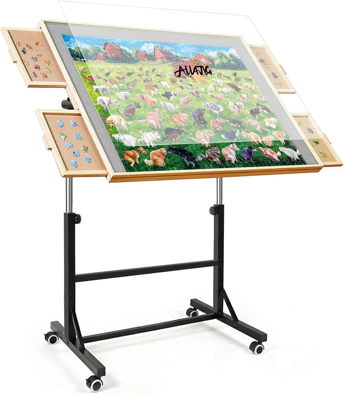 Db Design Rims ALL4JIG, Puzzle Table, 1500 Pieces, Wooden with Wheels and Storage ...