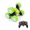 thumbnail image 1 of ALLCACA Electric Stunt Car, 6 Wheels RC Racing Car Remote Control Off-road Vehicle with LED Lights, Green, 1 of 7
