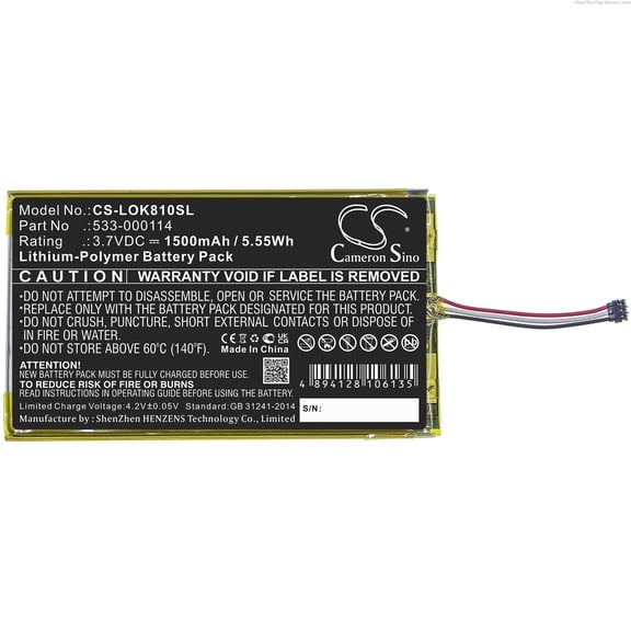 ALLCCX 1500mAh Keyboard Battery 533-000114 for Logitech IIIuminated Keyboard K810, K810