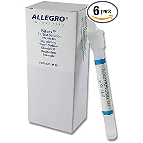 Fit Testing Solution, Bitrex Fit Testing Protocol, 2.5mL Fluid Volume, PK 6