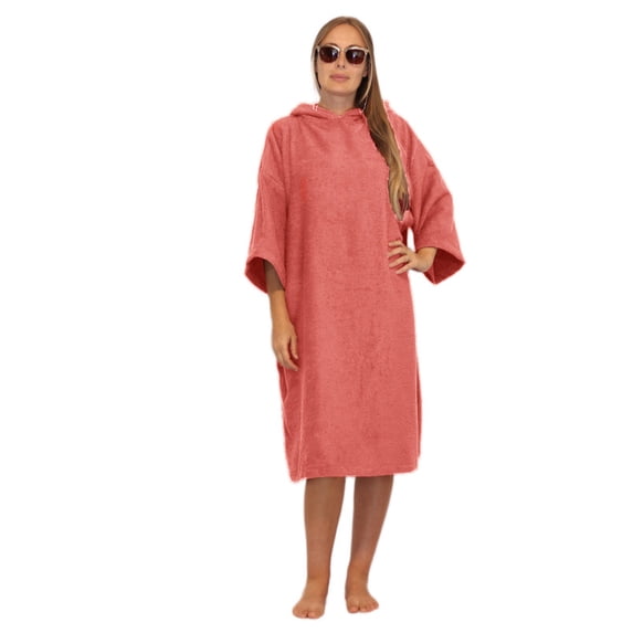 ALLEN & MATE 100% Cotton Hooded Surf Poncho Unisex Oversized Towelling Changing Robe for Men & Women, Swim Beach Towel
