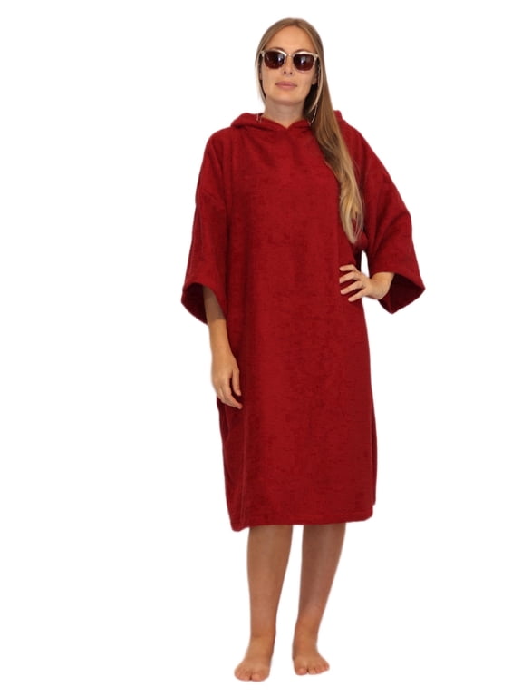 ALLEN & MATE 100% Cotton Hooded Surf Poncho Changing Robe - Quick Absorbent Changing Towel with Pocket for Surfing Men Women