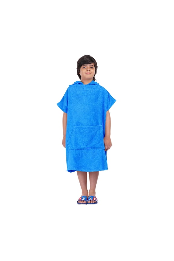 ALLEN & MATE 100% Cotton Kids Changing Robe Surf Poncho, Safety Certified Oversized Hooded Wearable Towel for Boys & Girls