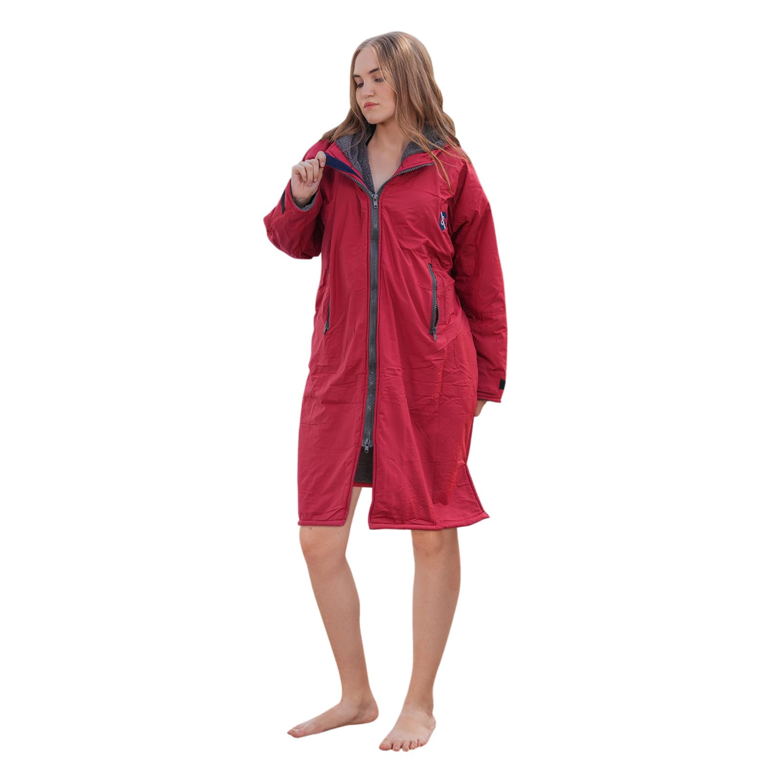 ALLEN & MATE 100% Waterproof Adult Changing Robe, Oversized Long Sleeve ...