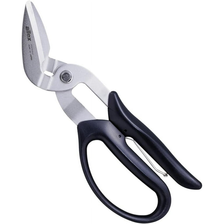 ALLEX Super Hard Spring Loaded Cardboard Scissors Heavy Duty Shears for Thick Paper and Cardboard Box Finest Stainless Steel Made in Japan