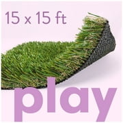 ALLGREEN Play 15 x 15 ft Artificial Grass for Pet Kids Playground and Parks Indoor/Outdoor Area Rug