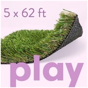 ALLGREEN Play 5 x 62 ft Artificial Grass for Pet Kids Playground and Parks Indoor/Outdoor Area Rug