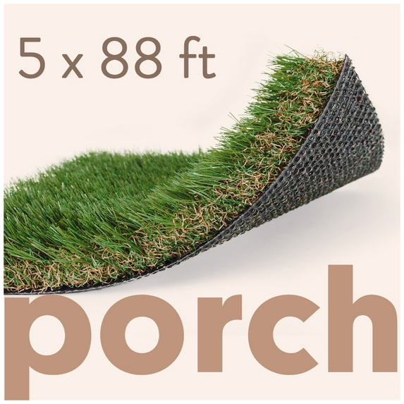 ALLGREEN Porch 5 x 88 Feet Artificial Grass for Pet Deck Balcony Indoor/Outdoor Area Rug