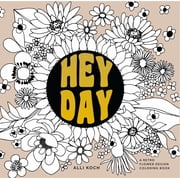 ALLI KOCH Heyday A Retro Flower Design Coloring Book, 82 pages Paperback