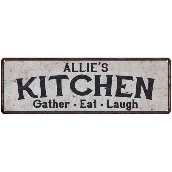 ALLIE's Kitchen Rustic Chic Decor Gift 6x18 Sign 106180051193
