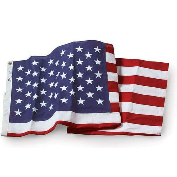 ALLIED FLAG American Flag 5x8 FT Embroidered Cotton US Flag, Embroidered Stars & Sewn Stripes - Made in USA