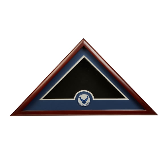 Allied Frame US Air Force Interment Burial Flag Display Case with Air Force Wings Medallion