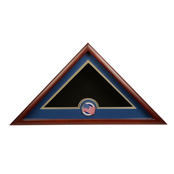Allied Frame US Patriotic Interment Burial Flag Display Case with American Flag Medallion