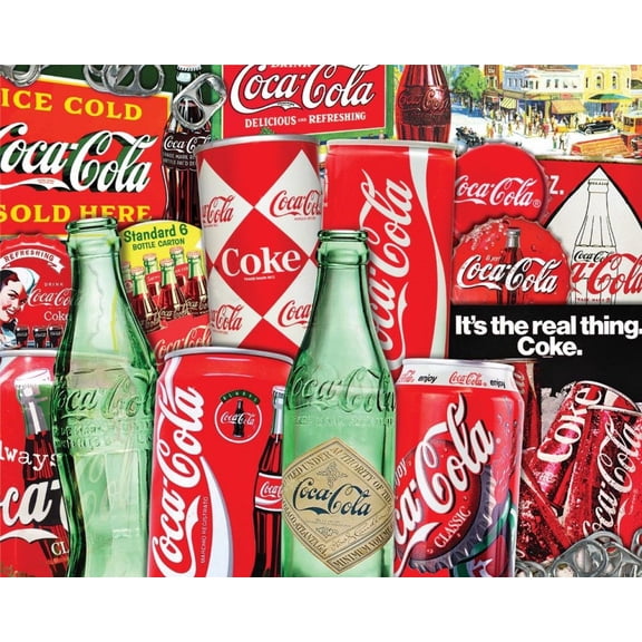 Springbok 1000 Piece Vintage Coca Cola Soda Cans Jigsaw Puzzle for Adults
