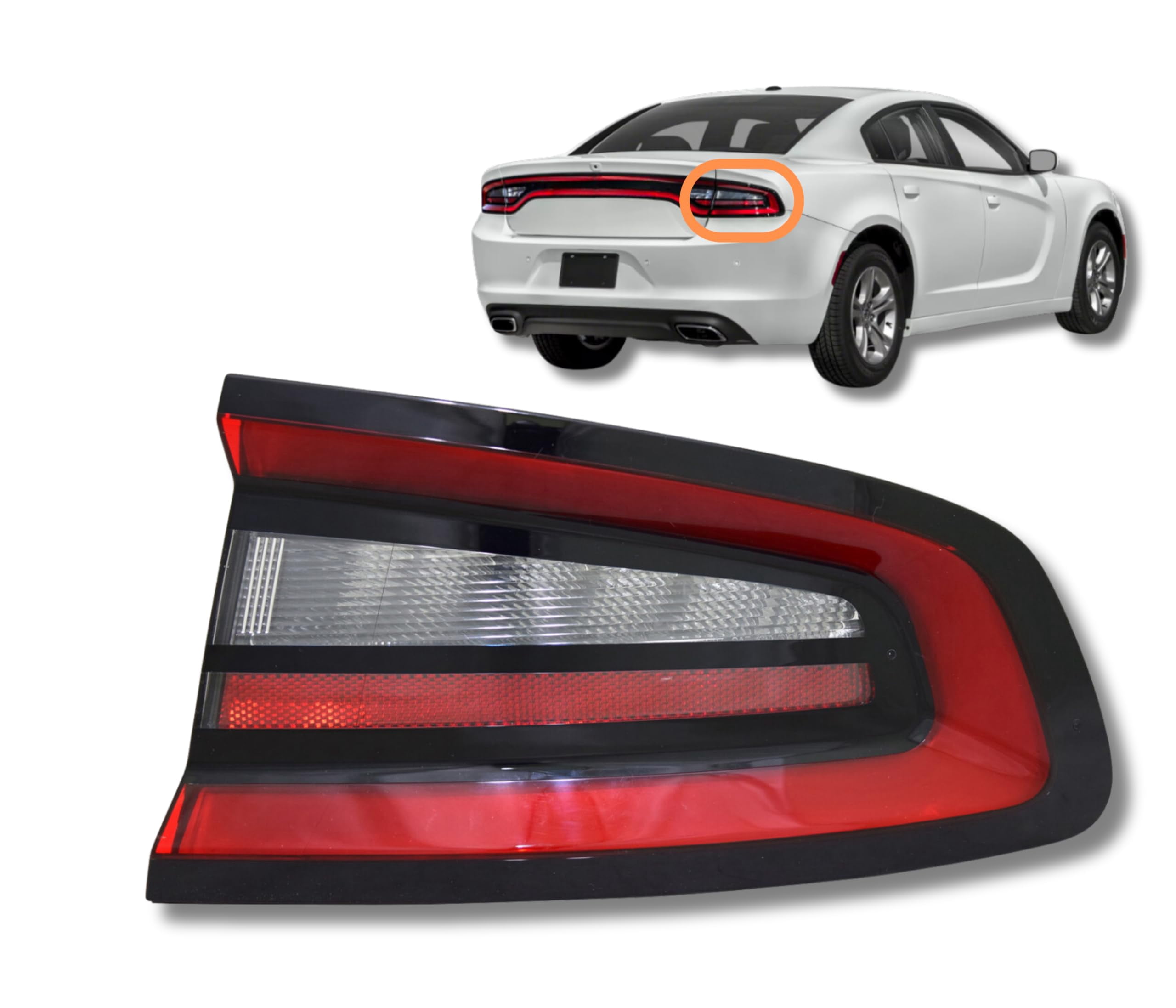 Arelokpri LED License Plate Light – Fits Dodge Charger/Challenger, Chrysler 300, Jeep Compass (2015–2023) – 1PC Smoked Lens