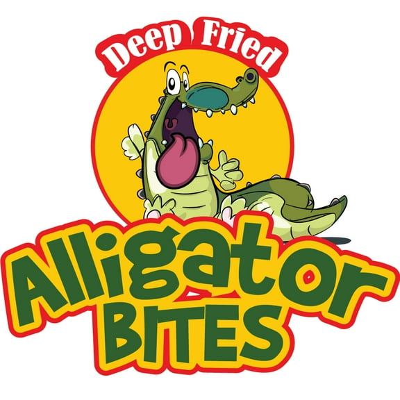 ALLIGATOR BITES 24" Concession Decal sign cart trailer stand sticker equipment
