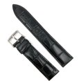 thumbnail image 1 of ALLIGATOR GRAIN BLACK SEMI GLOSS LEATHER WATCH STRAP, 1 of 3