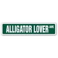 thumbnail image 1 of ALLIGATOR LOVER Street Sign gator zoo tail hunter skin | Indoor/Outdoor |  30" Wide, 1 of 5