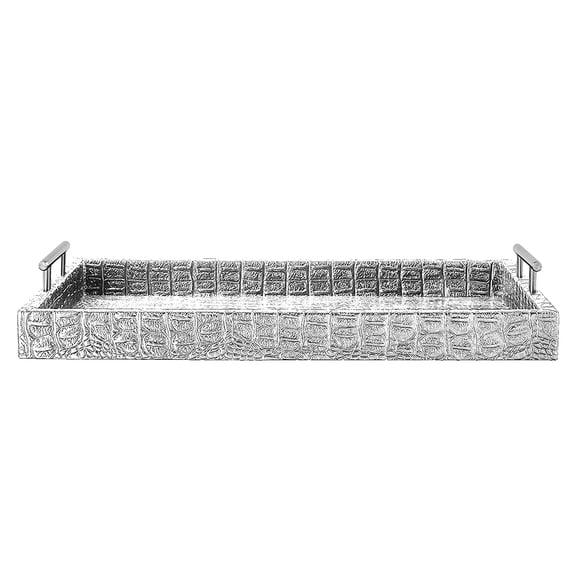 ALLIGATOR SILVER TRAY W/ METAL