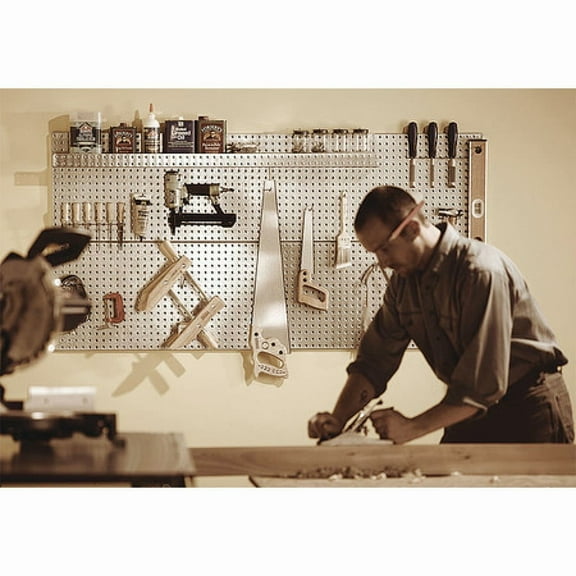 ALLIGATORBOARD ALGBRD16X32GALV Pegboard,16in.Hx32in.W,Metal,Gray,PK2