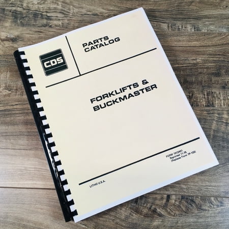 ALLIS CHALMERS CDS 510 512 514 521 BUCKMASTER FORKLIFTS PARTS MANUAL CATALOG