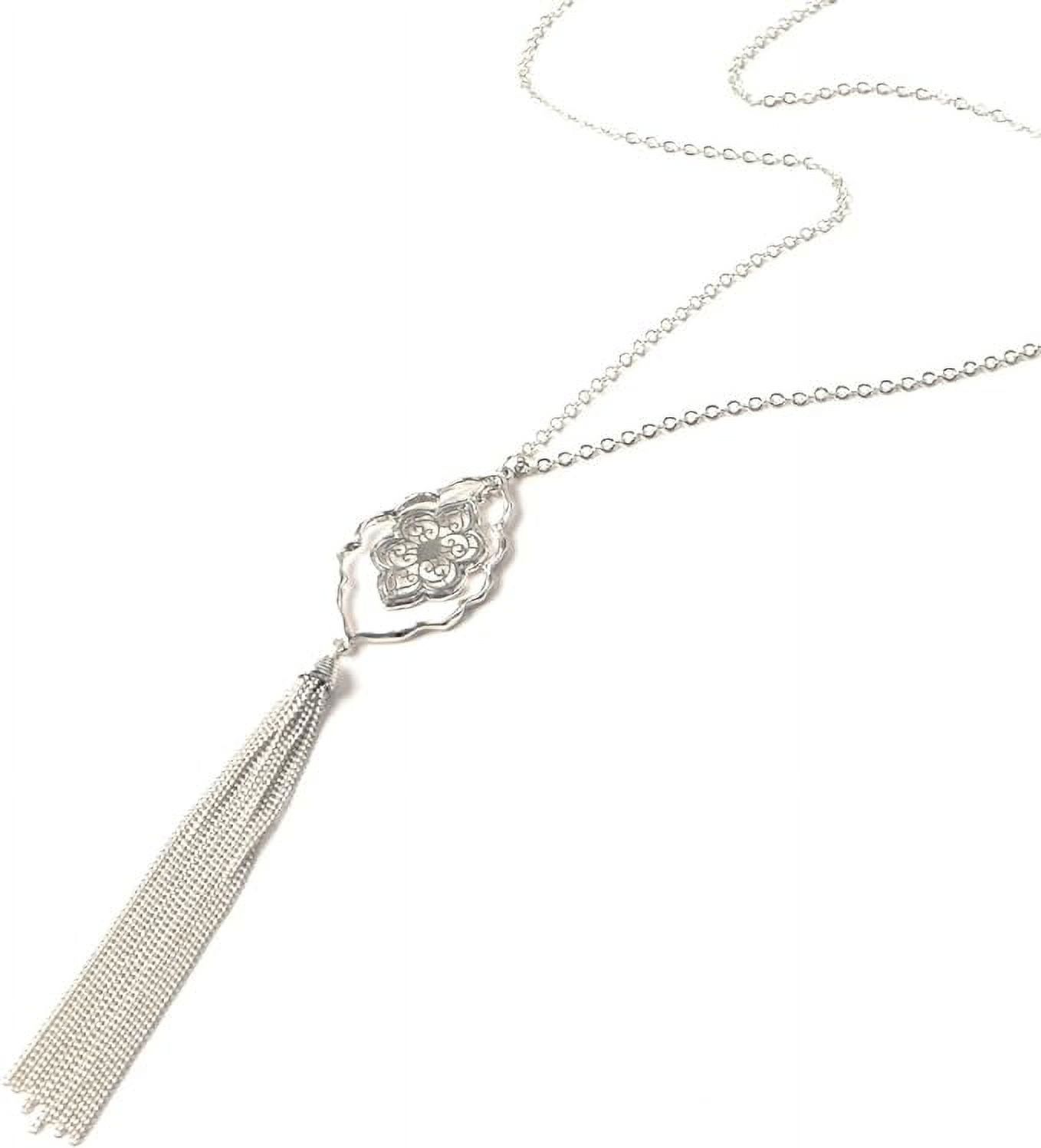 Collana Bohemia Con Ciondolo Stella | Gioiello Semplice E Alla Moda Per Donna E Ragazza | Oro O Argento, 45+7 Cm - 2
